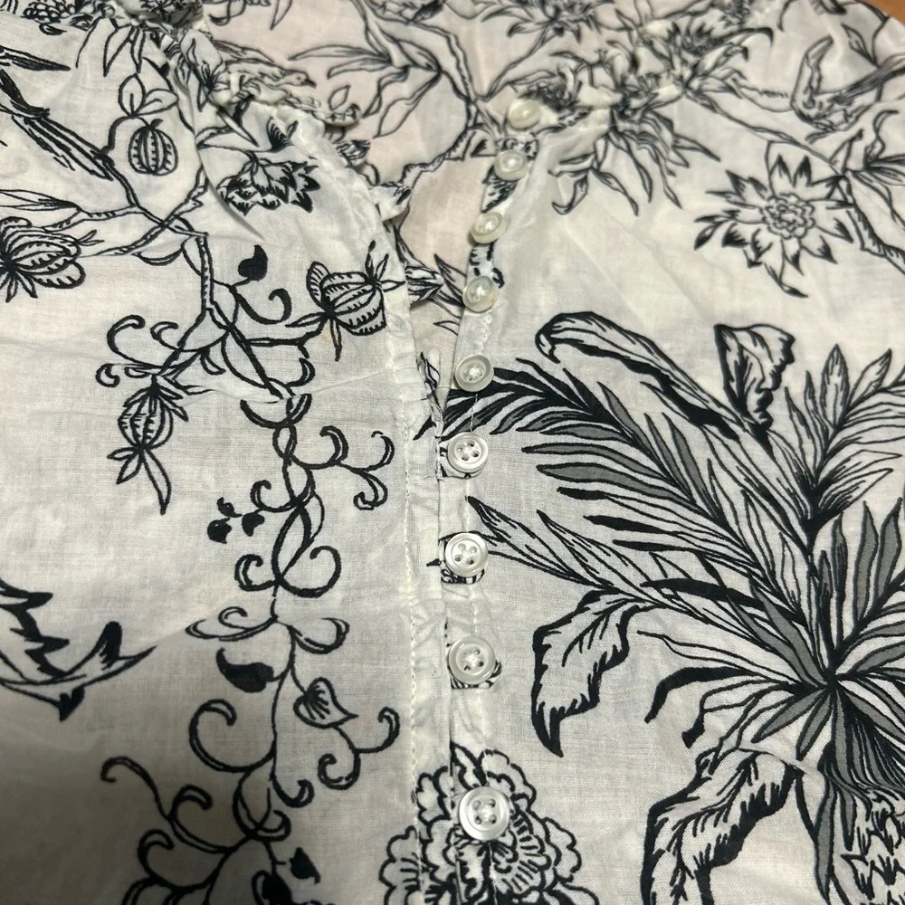 Talbots Black and White Safari Print Tank Top size M - Picture 2 of 9